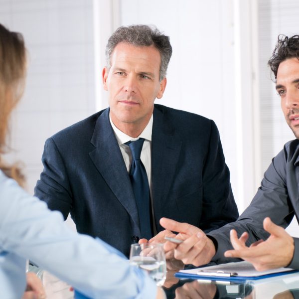 couple coming to agreement with lawyer