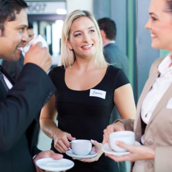 professionals at networking event